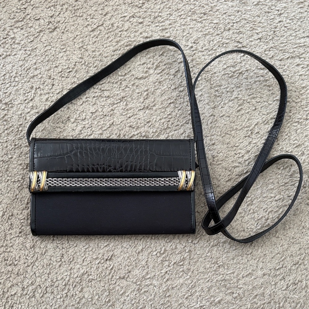 Brighton Black and Gold Clutch